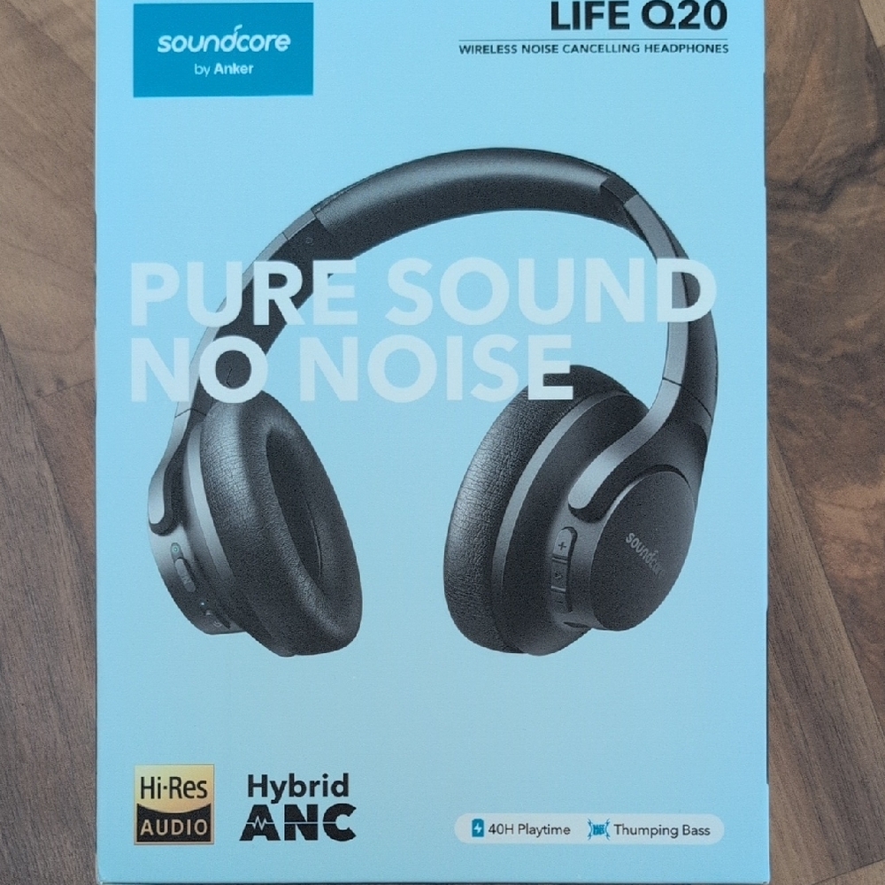 🎧 🎶 Soundcore by Anker LifeQ20 Wireless Noise Cancelling Headphones NIB - Picture 9 of 11